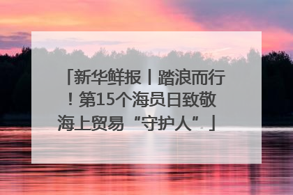 新华鲜报丨踏浪而行！第15个海员日致敬海上贸易“守护人”