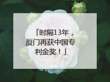 时隔13年,厦门再获中国专利金奖!