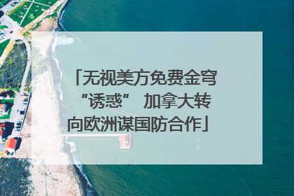 无视美方免费金穹“诱惑” 加拿大转向欧洲谋国防合作