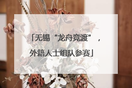 无锡“龙舟竞渡”，外籍人士组队参赛