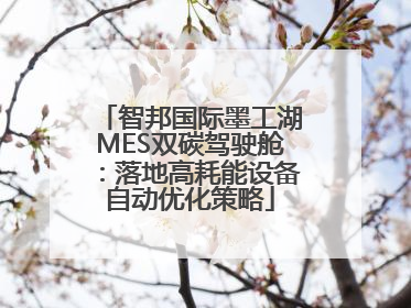 智邦国际墨工湖MES双碳驾驶舱：落地高耗能设备自动优化策略