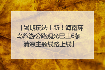 暑期玩法上新！海南环岛旅游公路观光巴士6条清凉主题线路上线