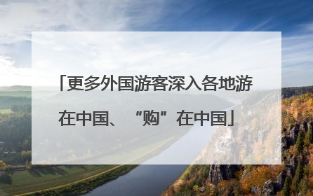 更多外国游客深入各地游在中国、“购”在中国