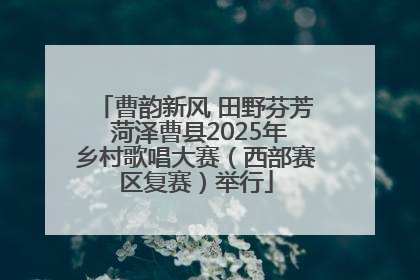 曹韵新风 田野芬芳 菏泽曹县2025年乡村歌唱大赛（西部赛区复赛）举行