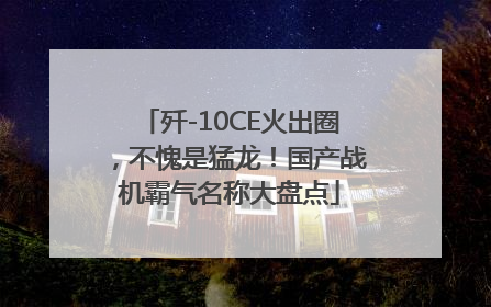 歼-10CE火出圈，不愧是猛龙！国产战机霸气名称大盘点