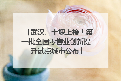 武汉、十堰上榜！第一批全国零售业创新提升试点城市公布