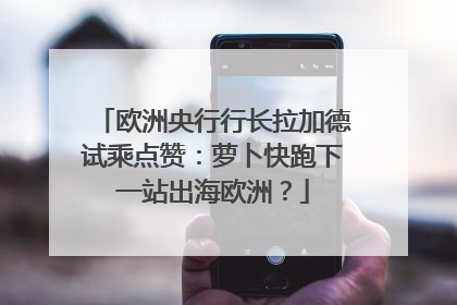 欧洲央行行长拉加德试乘点赞：萝卜快跑下一站出海欧洲？