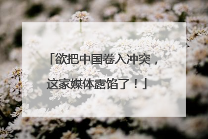 欲把中国卷入冲突，这家媒体露馅了！