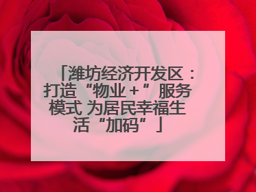 潍坊经济开发区：打造“物业＋”服务模式 为居民幸福生活“加码”