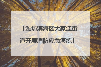 潍坊滨海区大家洼街道开展消防应急演练
