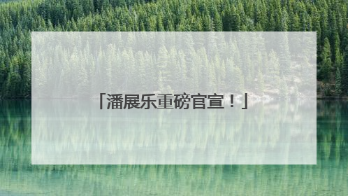 潘展乐重磅官宣！