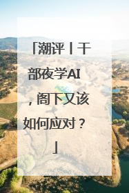 潮评丨干部夜学AI，阁下又该如何应对？