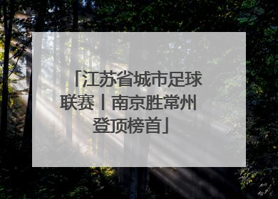 江苏省城市足球联赛丨南京胜常州 登顶榜首