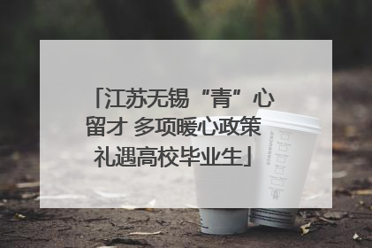 江苏无锡“青”心留才 多项暖心政策礼遇高校毕业生