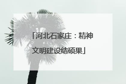 河北石家庄：精神文明建设结硕果