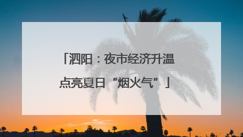 泗阳：夜市经济升温 点亮夏日“烟火气”