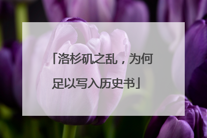 洛杉矶之乱，为何足以写入历史书