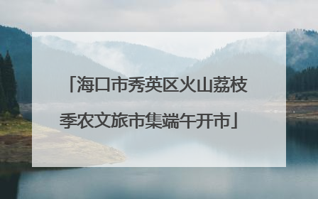 海口市秀英区火山荔枝季农文旅市集端午开市