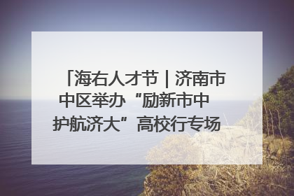 海右人才节｜济南市中区举办“励新市中 护航济大”高校行专场活动暨“青年人才 乐享市中”品牌推介会