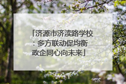 济源市济渎路学校：多方联动促均衡 政企同心向未来