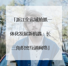 浙江全省域抢抓一体化发展新机遇：长三角织密互通网络