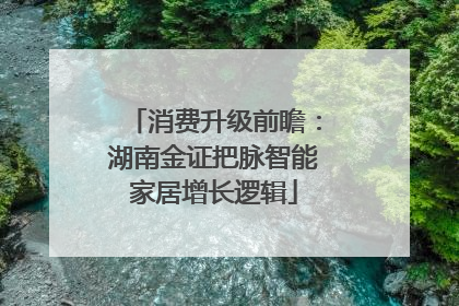 消费升级前瞻：湖南金证把脉智能家居增长逻辑