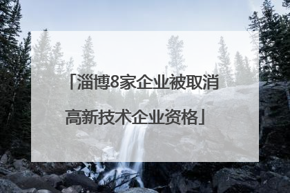 淄博8家企业被取消高新技术企业资格