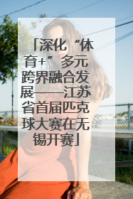 深化“体育+”多元跨界融合发展——江苏省首届匹克球大赛在无锡开赛