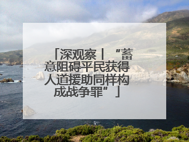 深观察丨“蓄意阻碍平民获得人道援助同样构成战争罪”