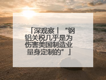 深观察丨“钢铝关税几乎是为伤害美国制造业量身定制的”