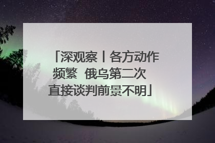 深观察丨各方动作频繁  俄乌第二次直接谈判前景不明