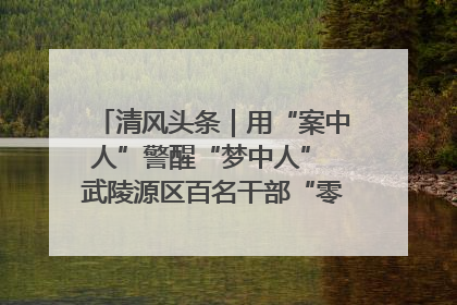 清风头条｜用“案中人”警醒“梦中人” 武陵源区百名干部“零距离”接受警示教育