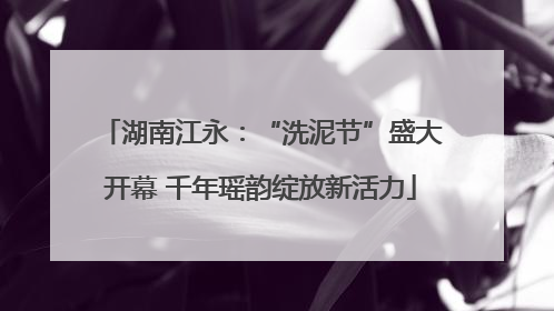 湖南江永：“洗泥节”盛大开幕 千年瑶韵绽放新活力