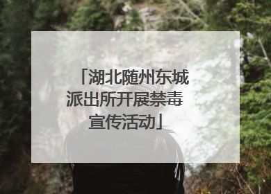 湖北随州东城派出所开展禁毒宣传活动
