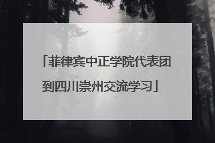 菲律宾中正学院代表团到四川崇州交流学习