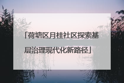 荷塘区月桂社区探索基层治理现代化新路径