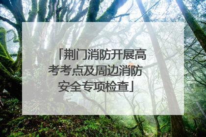 荆门消防开展高考考点及周边消防安全专项检查