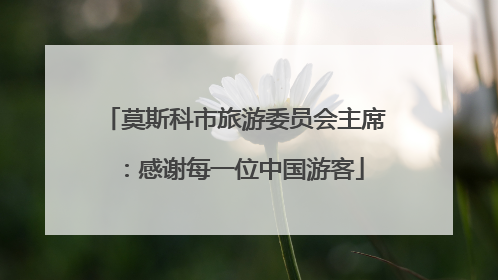 莫斯科市旅游委员会主席：感谢每一位中国游客