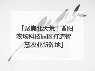 聚焦北大荒｜普阳农场科技园区打造智慧农业新阵地