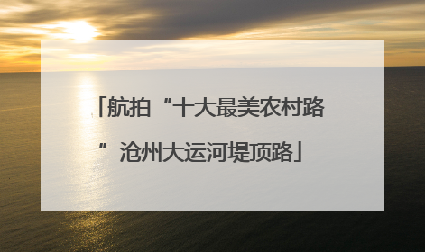 航拍“十大最美农村路”沧州大运河堤顶路