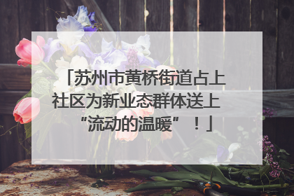 苏州市黄桥街道占上社区为新业态群体送上“流动的温暖”！