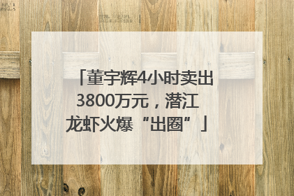 董宇辉4小时卖出3800万元，潜江龙虾火爆“出圈”