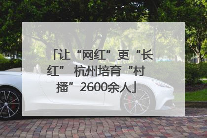 让“网红”更“长红” 杭州培育“村播”2600余人