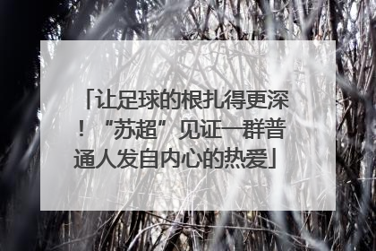 让足球的根扎得更深！“苏超”见证一群普通人发自内心的热爱
