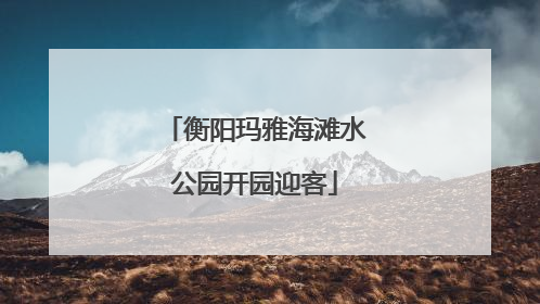 衡阳玛雅海滩水公园开园迎客