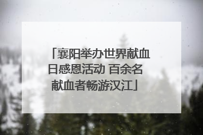 襄阳举办世界献血日感恩活动 百余名献血者畅游汉江