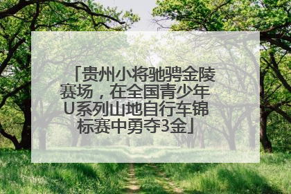 贵州小将驰骋金陵赛场，在全国青少年U系列山地自行车锦标赛中勇夺3金