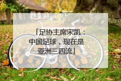 足协主席宋凯：中国足球，现在是亚洲三四流