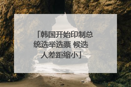 韩国开始印制总统选举选票 候选人差距缩小