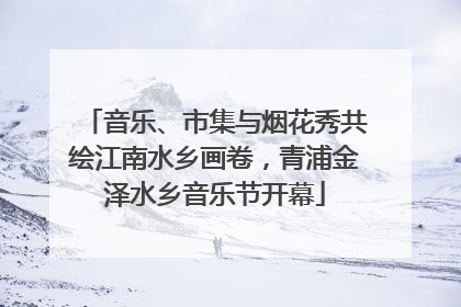 音乐、市集与烟花秀共绘江南水乡画卷，青浦金泽水乡音乐节开幕